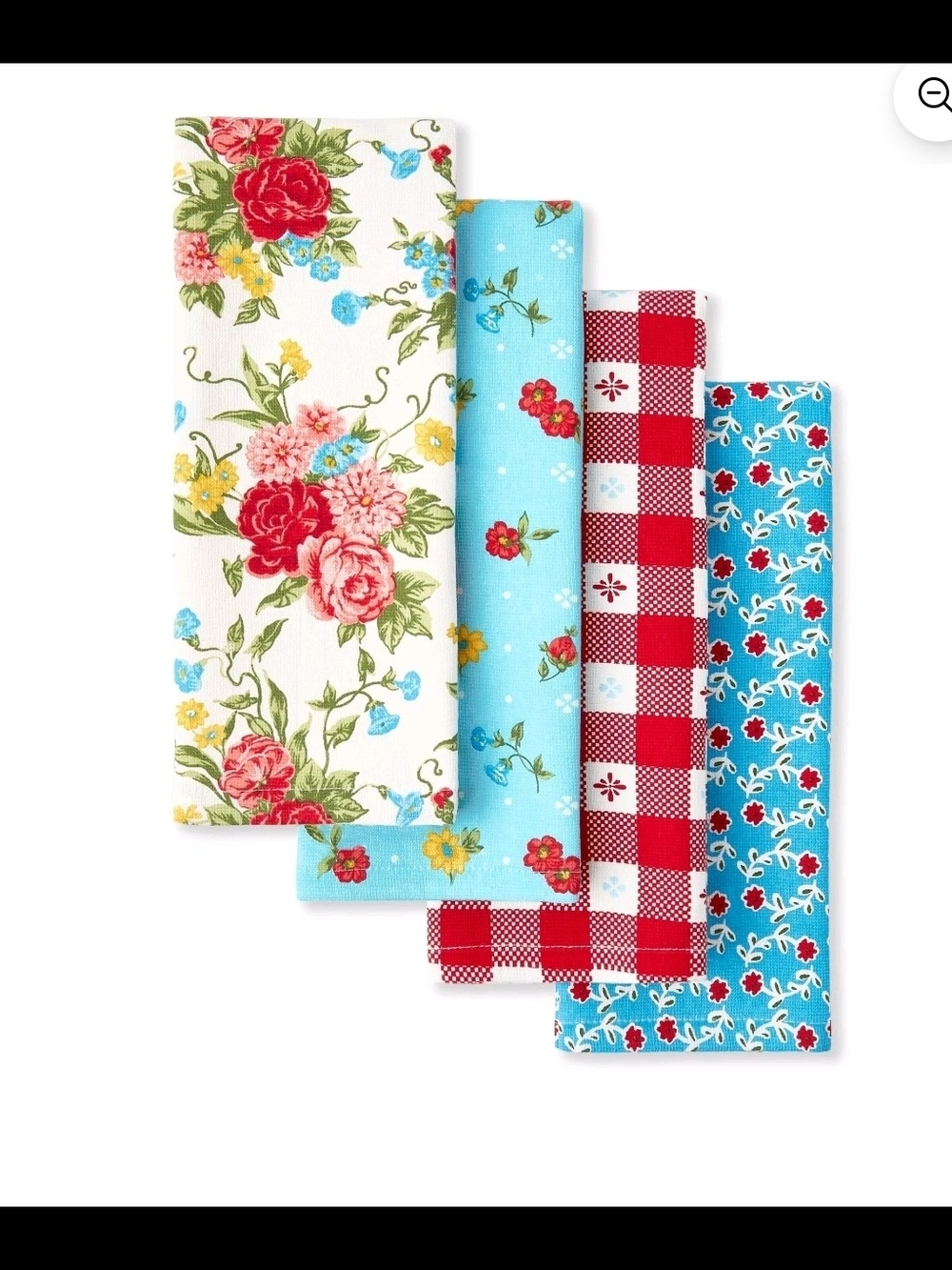 The Pioneer Woman Sweet Rose Kitchen Towel Game, Multicolor, 16"An x 28"L, 4 Pie